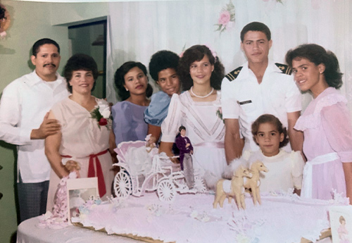 Dr. Leonore Corsino with her family as a young girl