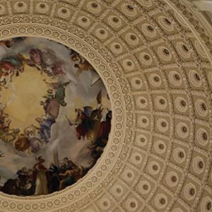 Interior of the Dome of the US Capitol
